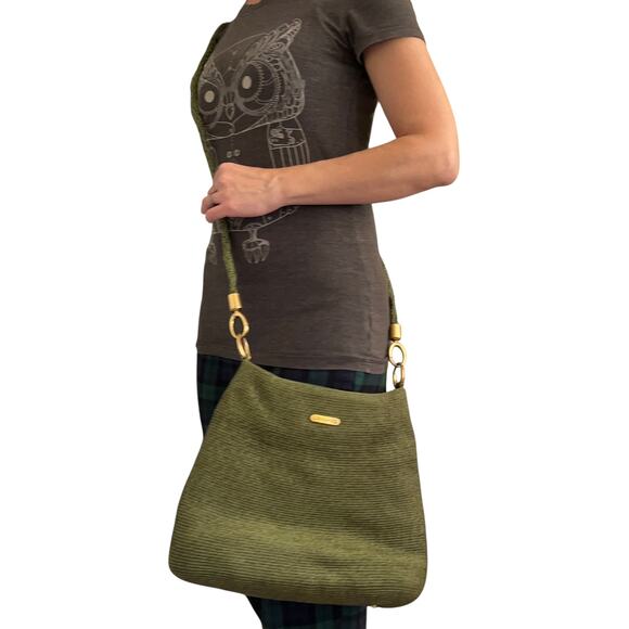 Eric Javits Shenia Squishee Green Woven Straw Convertible Shoulder Bag Crossbody - Picture 14 of 14